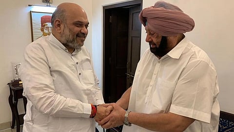 Amit Shah and Amarinder Singh 