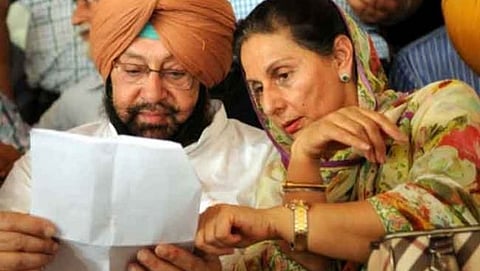 Amarinder Singh And Preneet Kaur 