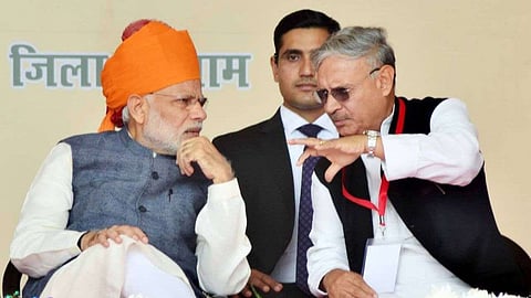 Narendra Modi and Rao Inderjit Singh 