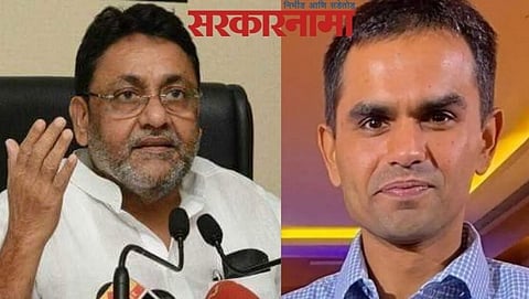 Nawab Malik and Sameer Wankhede