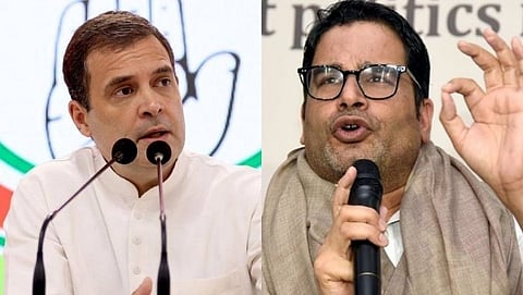 Rahul Gandhi and Prashant Kishor 