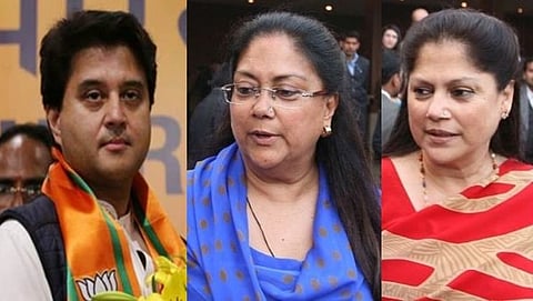 Jyotiraditya Scindia, Vasundhara Raje and Yashodhara Raje 