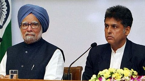 Manmohan Singh and Manish Tewari 