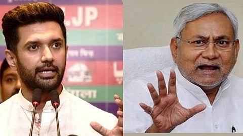 Chirag Paswan and Nitish Kumar 