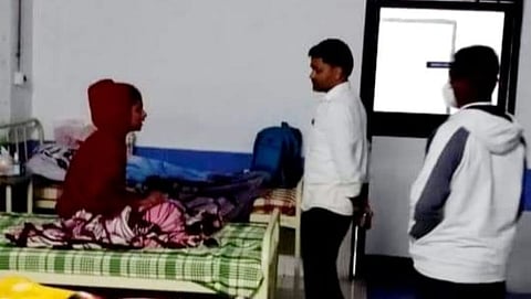 MLA Nilesh Lanke visited the students who were suffering from corona