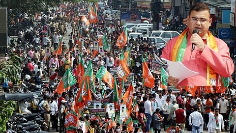 MLA Jaykumar adressing BJP Morcha 