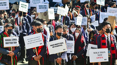 Protest march in Nagaland capital Kohima&nbsp;