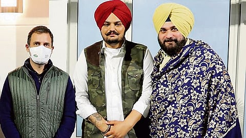 Rahul Gandhi, Sidhu Moose Wala and Navjot Singh Sidhu 