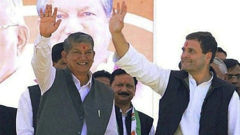 Harish Rawat and Rahul Gandhi&nbsp;