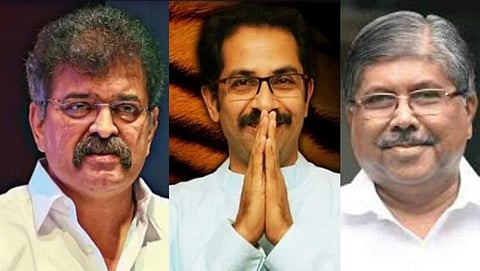 Jitendra Awhad,&nbsp;Uddhav Thackeray Chandrakant Patil