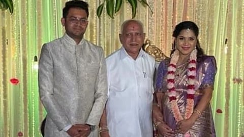 Yediyurappa with granddaughter Soundarya 