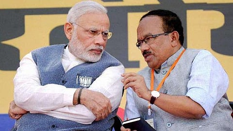 Narendra Modi and Laxmikant Parsekar 