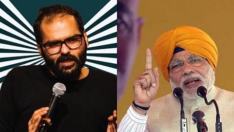 Kunal Kamra and Narendra Modi&nbsp;