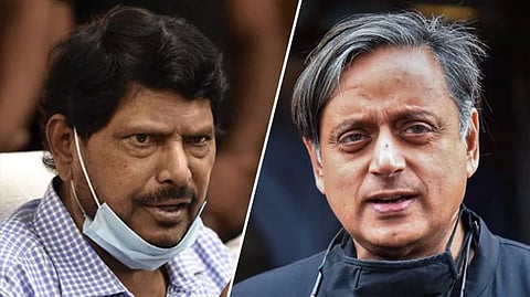 Ramdas aathwale and shshi tharoor 