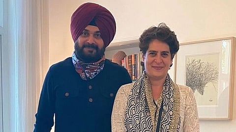 Navjot Singh Sidhu, Priyanka Gandhi 