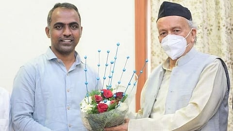 Ranjitsinh Disale with Governor Bhagat Singh Koshyari 
