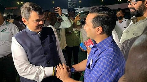 Devendra Fadnavis and Nitesh Rane 
