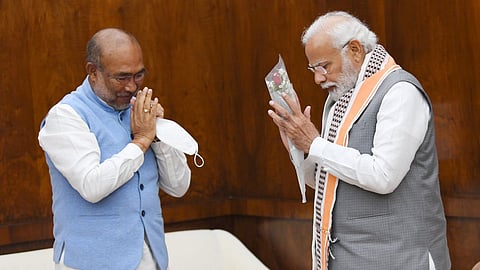 Narendra Modi and N.Biren Singh