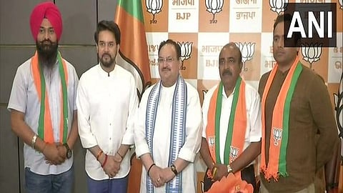 Anup Kesari with BJP leaders 