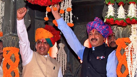 Devendra Fadnavis and Sambhaji Chhatrapati 
