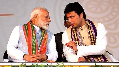 Narendra Modi and Biplab Kumar Deb 
