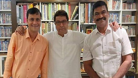 Sandeep Deshpande, Raj Thackeray and Sanotsh Dhuri 