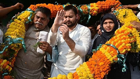 Tejashwi Yadav and Heena Shahab 