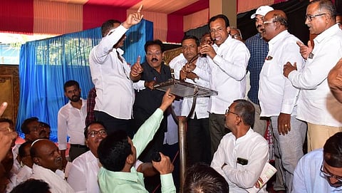 secondary teachers at a bank meeting