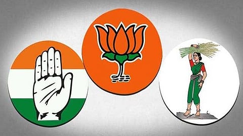 Congress, BJP and JDS 