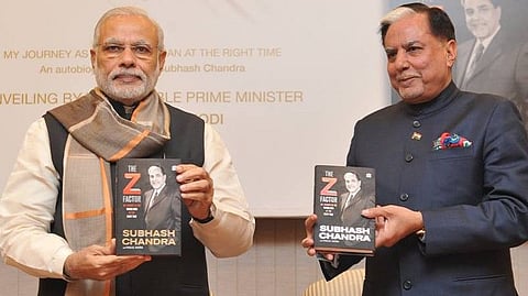 Narendra Modi and Subhash Chandra 