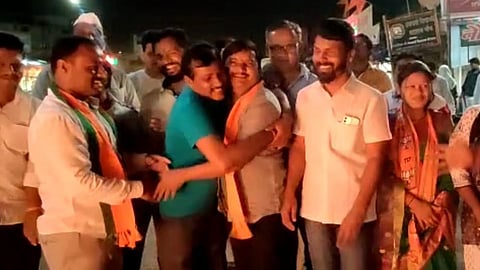 BJP workers cheered