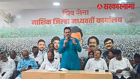 Dy. Leader Baban Gholap in Shivsena Meeting.