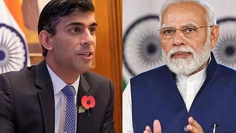 पंतप्रधानपदी निवड होताच ऋषी सुनक यांना 
नरेंद्र मोंदीनी दिल्या शुभेच्छा