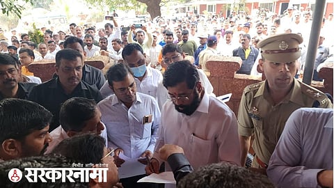 CM Eknath Shinde  In Dare Budruk