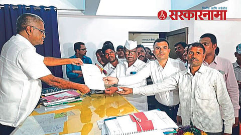 Chintaman Gavit at Vajda Tahsildar Office 