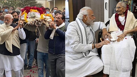 Narendra modi, Heeraben Modi 
