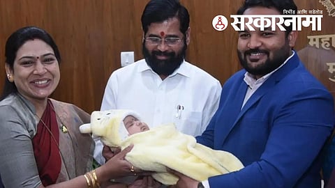 MLA Saroj Ahire with CM Eknath Shinde