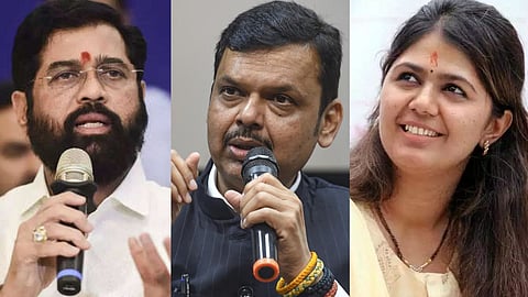 Eknath Shinde, Devendra Fadnavis, Pankaja Munde 