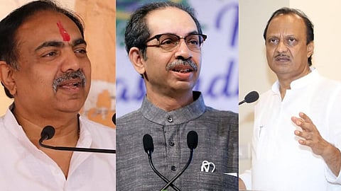 Jayant Patil,Uddhav Thackeray, Ajit Pawar 