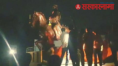 shivaji maharaj statue  ashta news update