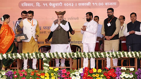 Amit Shah on Babasaheb Purandare Shivasrishti Pune 