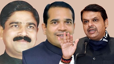 Dnyanraj Chaugule-Abhimanyu Pawar-Devendra Fadnavis