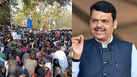 MPSC Students Protest and Devendra Fadnavis  