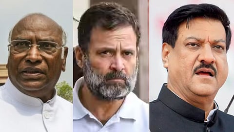 Mallikarjun Kharge, Rahul Gandhi, Pruthwiraj  Chavan