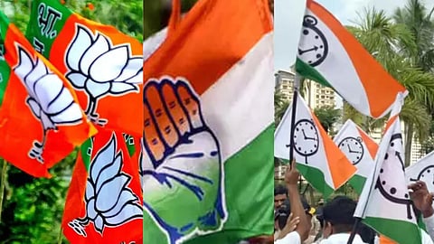 BJP, NCP , 
Congress