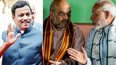 Vinod Tawde, Amit Shah and Narendra Modi