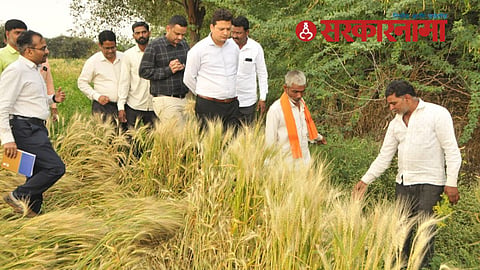 District Collector Vist Affected Farm News
