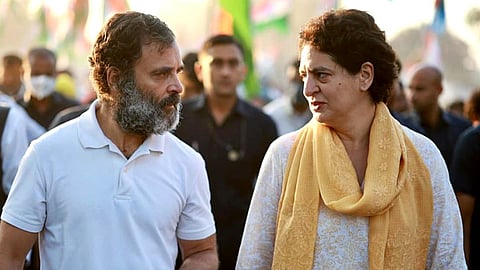 Rahul Gandhi and Priyanka Gandhi