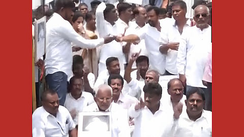 Congress Protest in Bengaluru Headquarter 