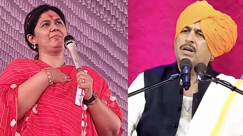 Pankaja Munde and Namdev Shastri 